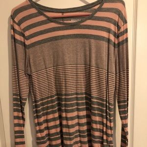Merona pink stripe t shirt